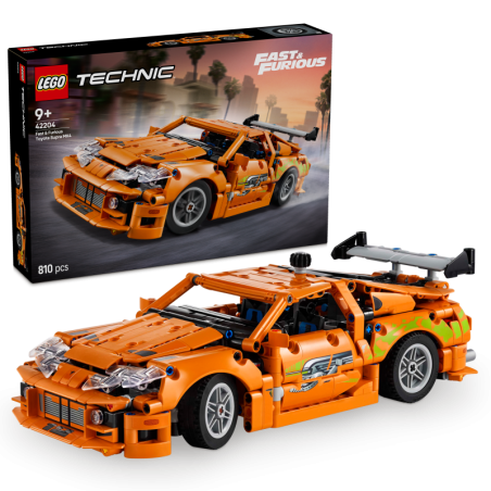 LEGO 42204 Fast and Furious Toyota Supra MK4 Technic contiene 810 piezas - edad 9+ años.