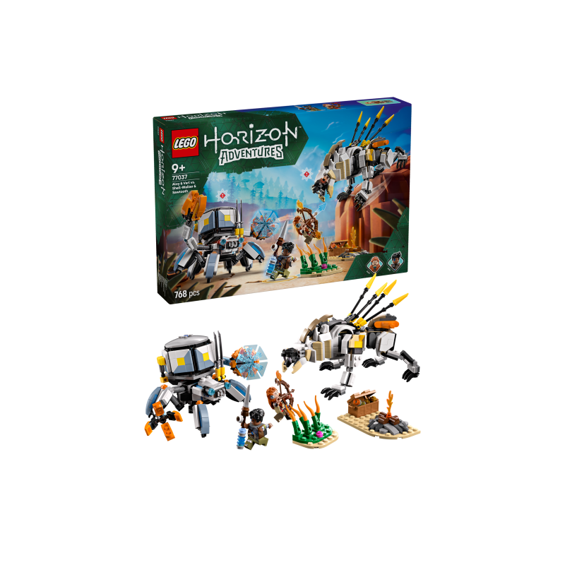 LEGO 77037 Aloy y Varl vs. Cangrejo y Dientes Serrados Horizon contiene 768 piezas - edad 9+ años. LEGO 77037 Aloy y Varl vs. Cangrejo y Dientes Serrados Horizon contiene 768 piezas - edad 9+ años.