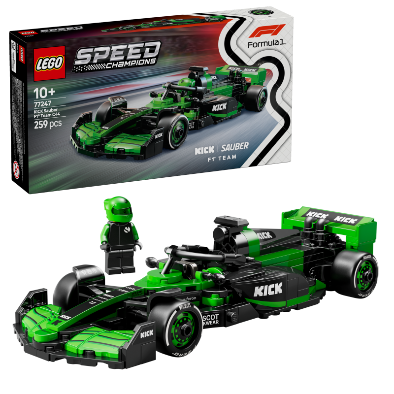 LEGO 77247 Coche de Carreras KICK Sauber F1® Team C44 Speed Champions contiene 259 piezas - edad 10+ años. LEGO 77247 Coche de Carreras KICK Sauber F1® Team C44 Speed Champions contiene 259 piezas - edad 10+ años.