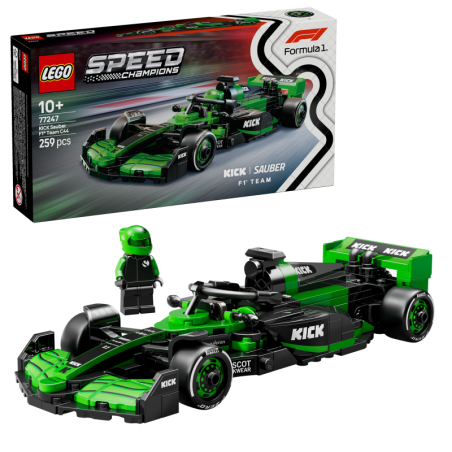LEGO 77247 Coche de Carreras KICK Sauber F1® Team C44 Speed Champions contiene 259 piezas - edad 10+ años.