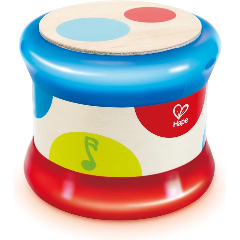 Tambor para Bebé Hape edad 6-36 meses emite luces y sonidos aprende diferentes ritmos y sonidos Tambor para Bebé Hape edad 6-36 meses emite luces y sonidos aprende diferentes ritmos y sonidos
