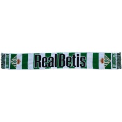 Bufanda Real Betis rayas verticales leyenda TEQUIEROBETIS Tamaño aproximado 130x20 cm producto oficial