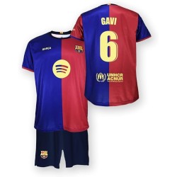GAVI 6 primera equipación 24-25 Fútbol Club Barcelona réplica camiseta y pantalón producto oficial talla infantil