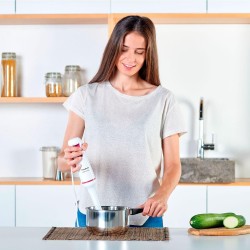 Taurus Batidora de Mano 750EASY Blanco Rojo 750 W facil montaje de la varilla cuchillas de acero inoxidable