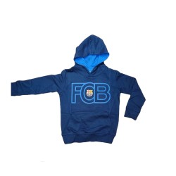 Sudadera Hoodie Fútbol Club Barcelona azul para niño talla 8 producto oficial talla 3-4