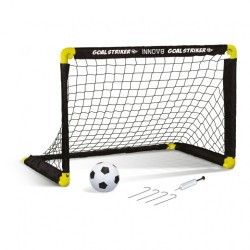 Portería de fútbol plegable tamaño montada 90x59x61cm incluye anclajes, balón e inflador