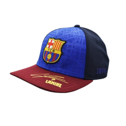 Gorra Fútbol Club Barcelona con firma de Lamine Yamal adulto ajustable producto oficial