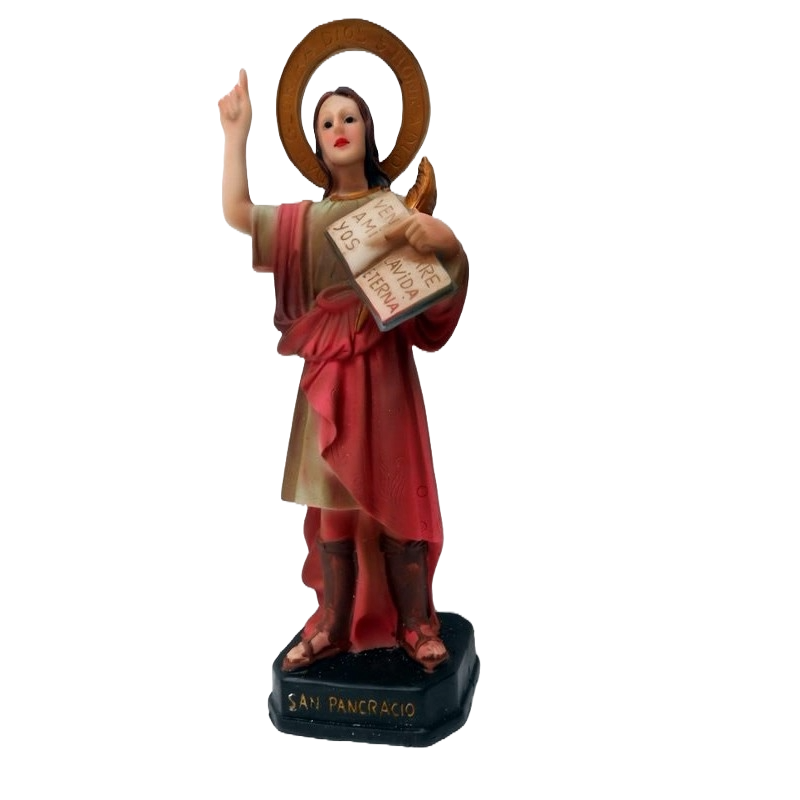 Figura de San Pancracio 30 cm elaborada en resina y policromada Figura de San Pancracio 30 cm elaborada en resina y policromada