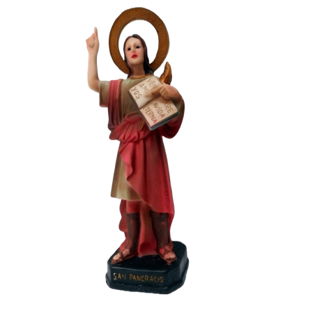 Figura de San Pancracio 30 cm elaborada en resina y policromada