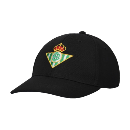 Real Betis Balompié gorra negra adulto escudo color bordado producto oficial