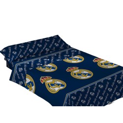 Juego de sábanas Real Madrid 3 Piezas sábana, bajera y funda de almohada para cama 90cm producto oficial
