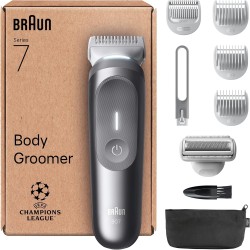 Braun Recortadora Corporal Series 7 BG7555, Afeitadora Corporal Hombre, +8 Accesorios De Rasurado, 100 Min De Autonomía