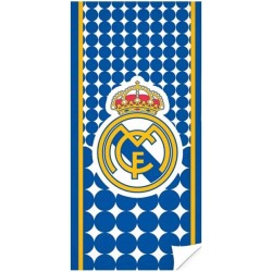 Toalla playa microfibra Real Madrid 70x140cm poliéster producto oficial fondo círculos