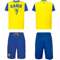 Pijama Cádiz Club de Fútbol Infantil Producto Oficial Camiseta Amarilla pantalón azúl Talla 6