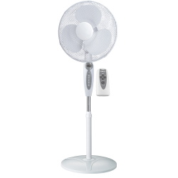 Infiniton Ventilador De Pie BN40JWR Blanco con mando a distancia 3 Velocidades  – 40cm De Diametro – Oscilante - Altura Ajustabl