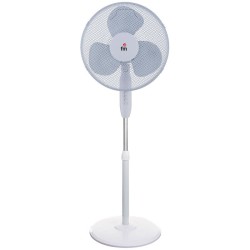 Ventilador de pie FM aspas 40cm diámetro 3 niveles de potencia oscilante, cabezal multiorientable, altura regulable