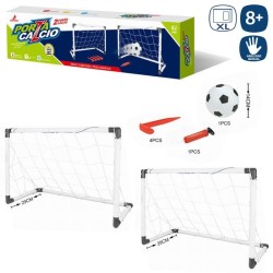 Porterías de fútbol 58 x 29 x 39 cm incluye pelota hinchable 14 cm e hinchador edad +3 años