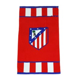 Toalla de Playa piscina Atlético de Madrid, 90x170cm fondo rojo con escudo en el centro producto oficial Premium  340gr/m2