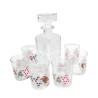 Juego decantador de Whisky capacidad 750cc con 6 vasos capacidad 22cc con diseños de baraja de poker diseño italiano Devalbor by