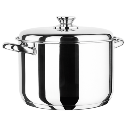 Olla Ecco Acero con tapa Inoxibar Acero inoxidable 18-10 para todo tipo de cocinas, 28cm diámetro 22 altura capacidad 13 litros