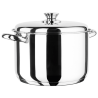 Olla Ecco Acero con tapa Inoxibar Acero inoxidable 18-10 para todo tipo de cocinas, 28cm diámetro 22 altura capacidad 13 litros