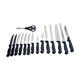 Juego de cuchillos y tijera Richardson Sheffield empuñaduras de plástico set de 15 piezas acero