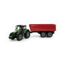 Tractor juguete con remolque vasculante, con luz y sonidos material plástico longitud total 44cm edad +3 cm