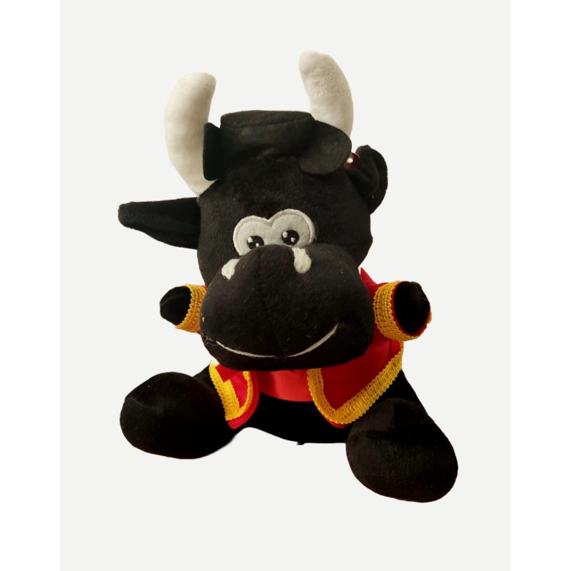 Peluche Toro con chaquetilla de torero tamaño 22cm altura