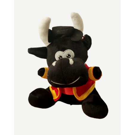 Peluche Toro con chaquetilla de torero tamaño 22cm altura