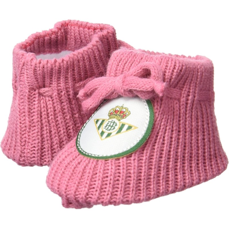 Patucos para bebé del Real Betis rosa niña recién nacidos producto oficial Patucos para bebé del Real Betis rosa niña recién nacidos producto oficial