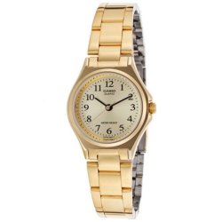 CASIO LTP-1130N-9B Reloj de Pulsera Analógico para Mujer esfera Color Dorada correa acero color dorado