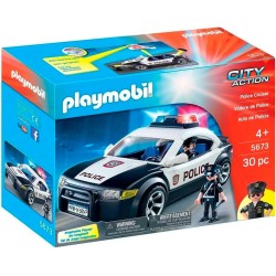 PLAYMOBIL Coche Auto de Policía 5673 con luces edad más 3 años incluye dos figuras de policías