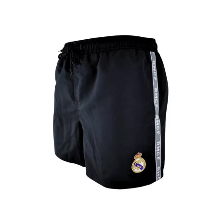Bañador Real Madrid para adulto color negro producto oficial Material: poliéster con bolsillos laterales