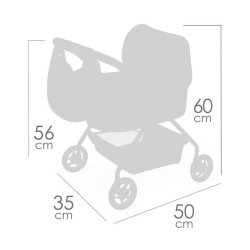 Mi primer coche de muñecas con capota modelo Tulipe edad +36 meses fabricado por Decuevas incluye y bolsito