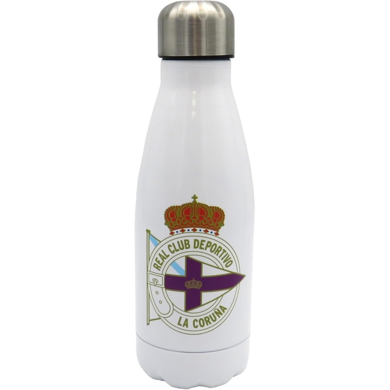 Tienda productos del Deportivo de la Coruña Botella Blanca de Acero 550ml producto oficial