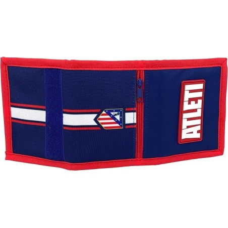 Atlético de Madrid Billetera producto oficial con diferentes compartimentos para monedas, billetes y documentos