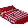 Juego de sábanas Atlético de Madrid 3 Piezas sábana, bajera y funda de almohada para cama 150cm producto oficial