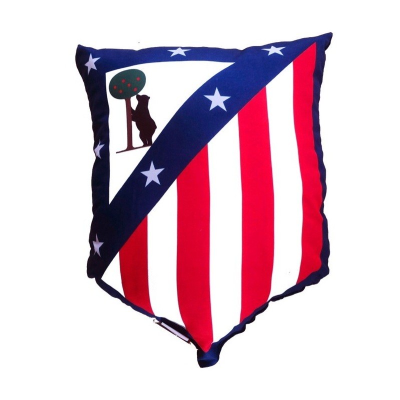 Cojín escudo Atlético de Madrid 3D Medidas:  Largo 30 cm, Ancho 55 cm, Alto 40 cm produto oficial