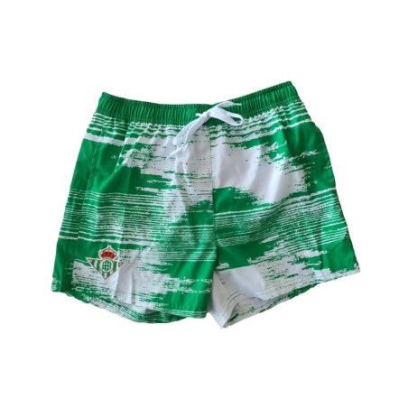 Bañador Real Betis Balompié infantil verde y blanco con bolsillos producto oficial
