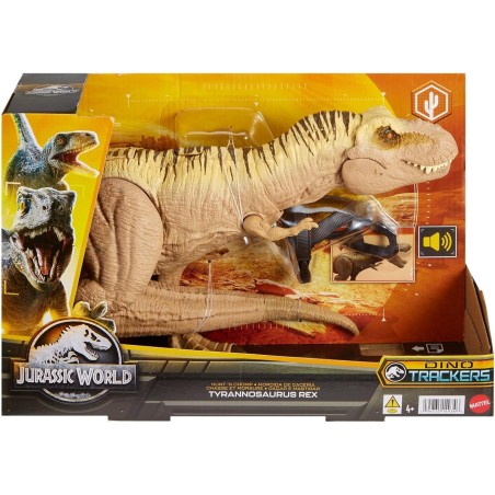 Mattel Jurassic World T-Rex Caza y mastica Dinosaurio de juguete con sonidos, +4 años HNT62