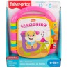Fisher-Price Ríe y Aprende Libro Rosa Interactivo de Aprendizaje Cancionero, Juguete con Luces y Sonidos para bebé +6 Mese