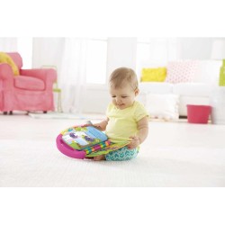 Fisher-Price Ríe y Aprende Libro Interactivo de Aprendizaje Cancionero, Juguete con Luces y Sonidos para bebé +6 Meses, FRC69