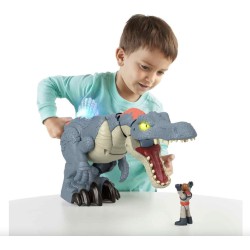 Fisher-Price Imaginext Jurassic World Ultra Snap Spinosaurus Dinosaurio de Juguete Grande con Luces, +3 años Mattel HML41