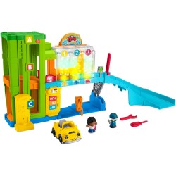 Fisher-Price Little People Garaje con Figuras, Sonidos, Juguetes bebés +1 año, español  portugués  Italiano inglés HRB34