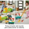Fisher-Price Ríe y aprende Tractor 4 en 1 Correpasillos transformable con Actividades, Luces y Sonidos, +6 Meses Mattel HRB83