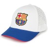 Gorra Fútbol Club Barcelona White producto oficial escudo bordado ajustable