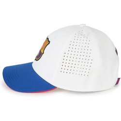 Gorra Fútbol Club Barcelona White producto oficial escudo bordado ajustable