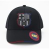 Gorra Fútbol Club Barcelona eblack escudo reflectante con la luz por la noche producto oficial ajustable