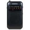 SANYO KS113N Radio Analógica de Bolsillo color negro Am/FM antena telescópica altavoz y entrada auriculares