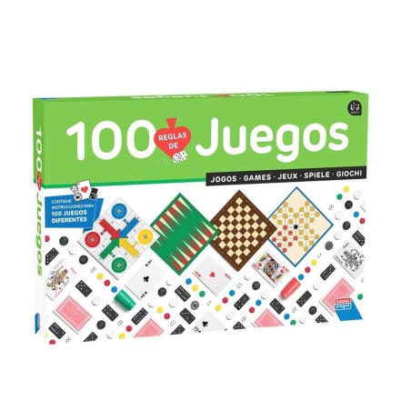 Juego de mesa 100 juego reunidos de Falomir edad +6 años incluye instrucciones para todos los juegos. - Envio urgente